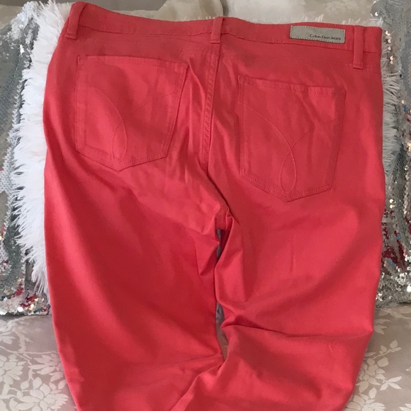 Calvin Klein Women’s Pinky Coral Stretch Jeans - Picture 10 of 10